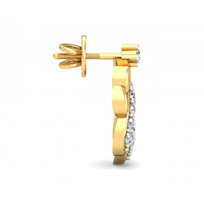 Reba Diamond Earrings in Gold